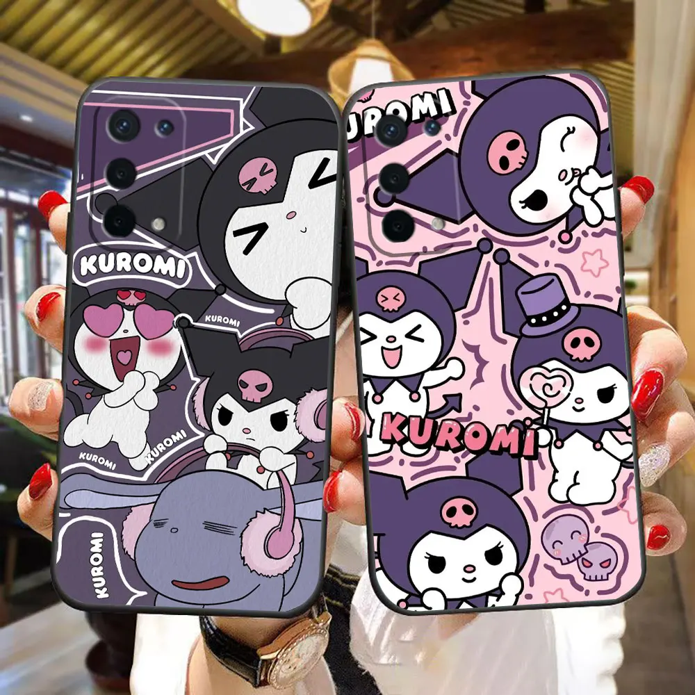 Cartoon Kawaii K-Kuromi Case For OPPO A9 A15 A16 A17 A38 A53 A54 A55 A57 A60 A71 A73 A74 A76 A778 A92 A93 A94 A98 Case Funda