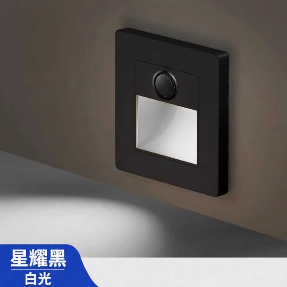 86 Type Recessed Stair Light PIR Sensor Wall Lamp Corridor Aisle Night Lighting Fixture Warm White Led Safety Lamp