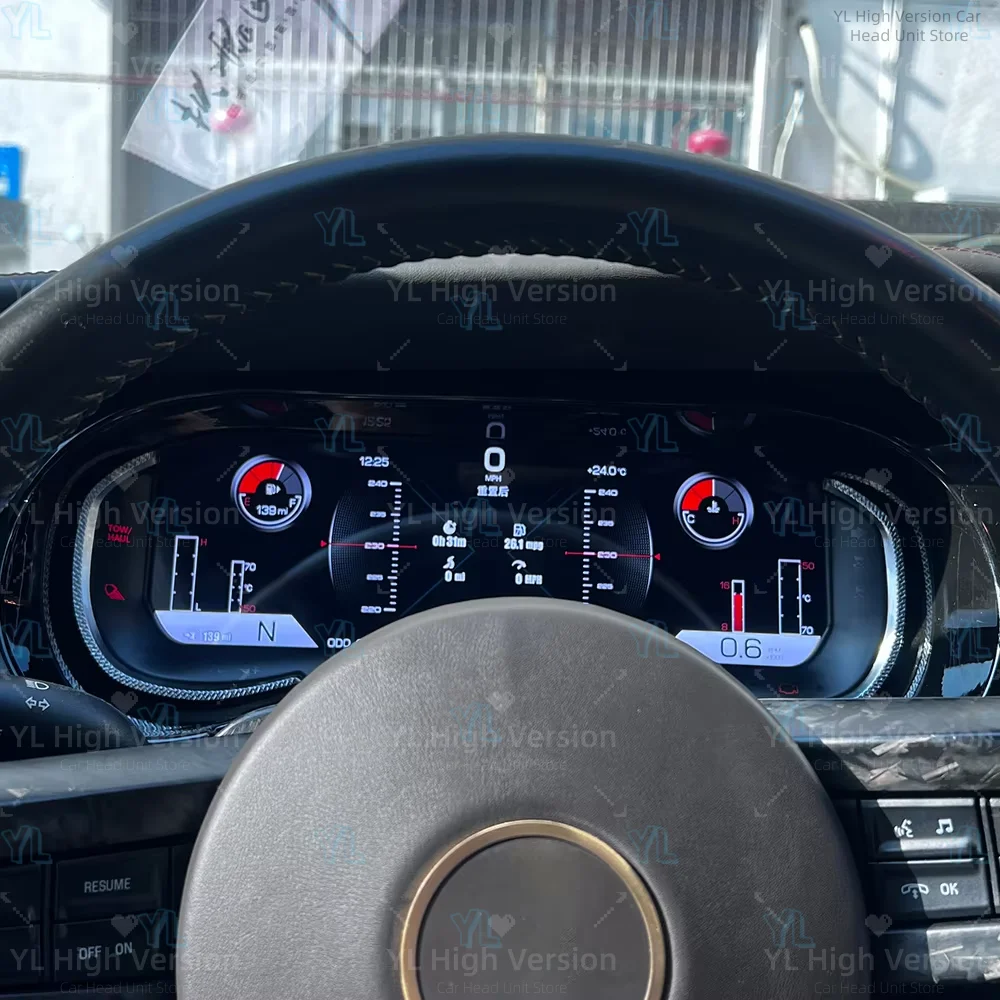 NEW For Ford Mustang Shelby GT500 2009~2013 Speed Meter Car LCD Cluster Instrument Panel Dashboard Modification Linux system