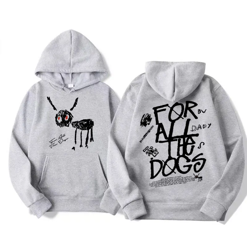 Rapper Drake New Album for All The Dogs Graphic Hoodies Men Women Fashion Hip Hop Pullovers Sweatshirt Vintage Streetwear Hoodie