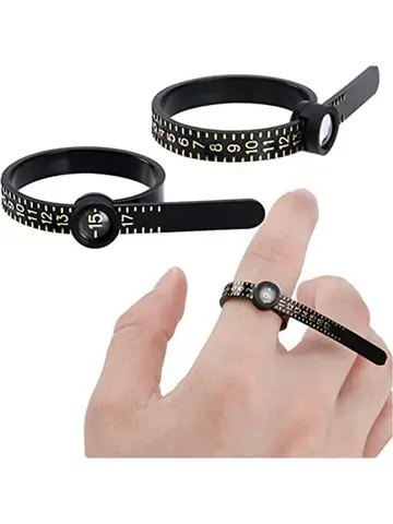 Professional Ring Size Measurement Tool Magnifying Glass Ring Measuring Tape Ring Sizers Fashion Jewelry Measuring Tools