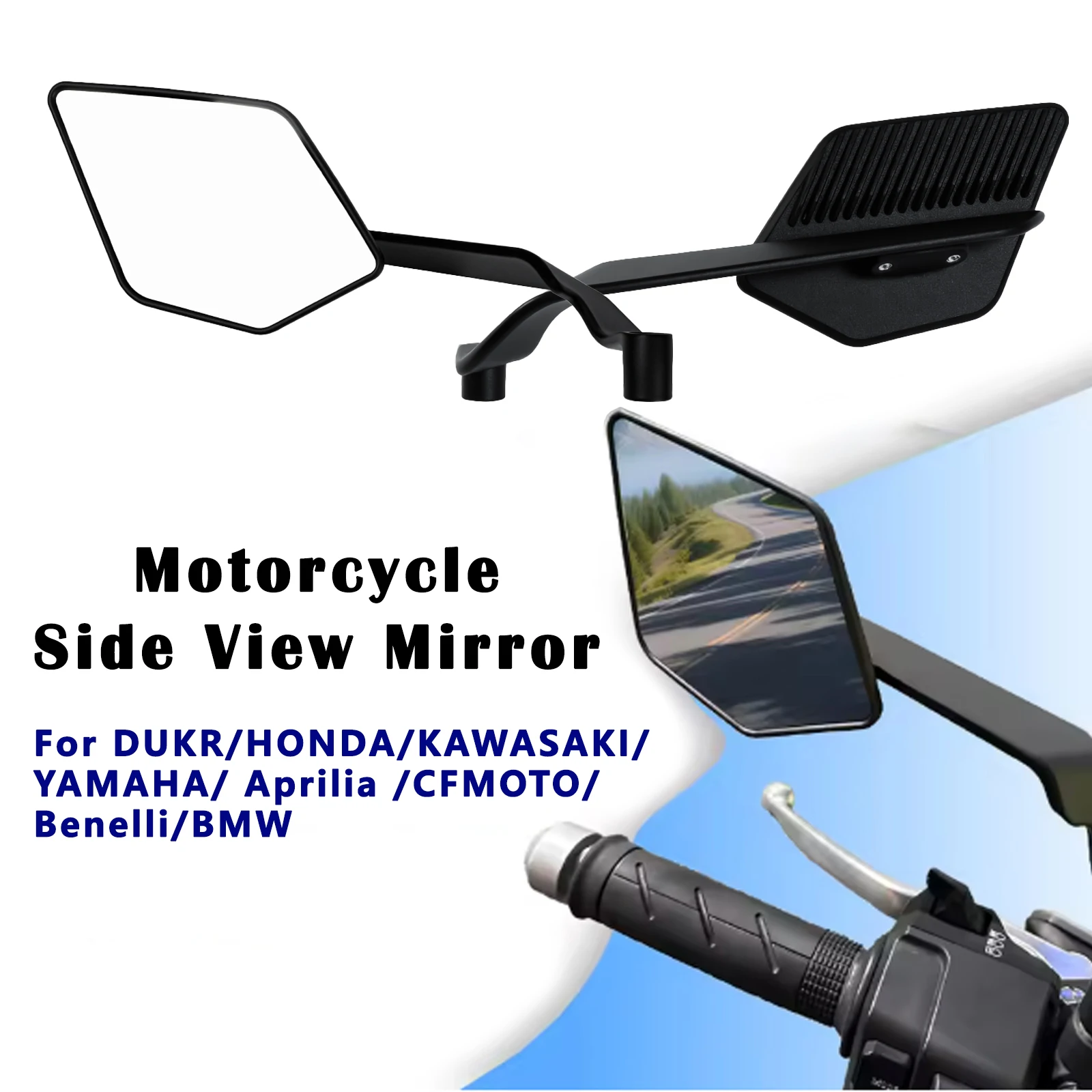 Universal Motorrad Rückspiegel Einstellbare Dreh Seite Spiegel Für DUKE 790 Yamaha MT-07 Kawasaki Z900 Honda CB650R