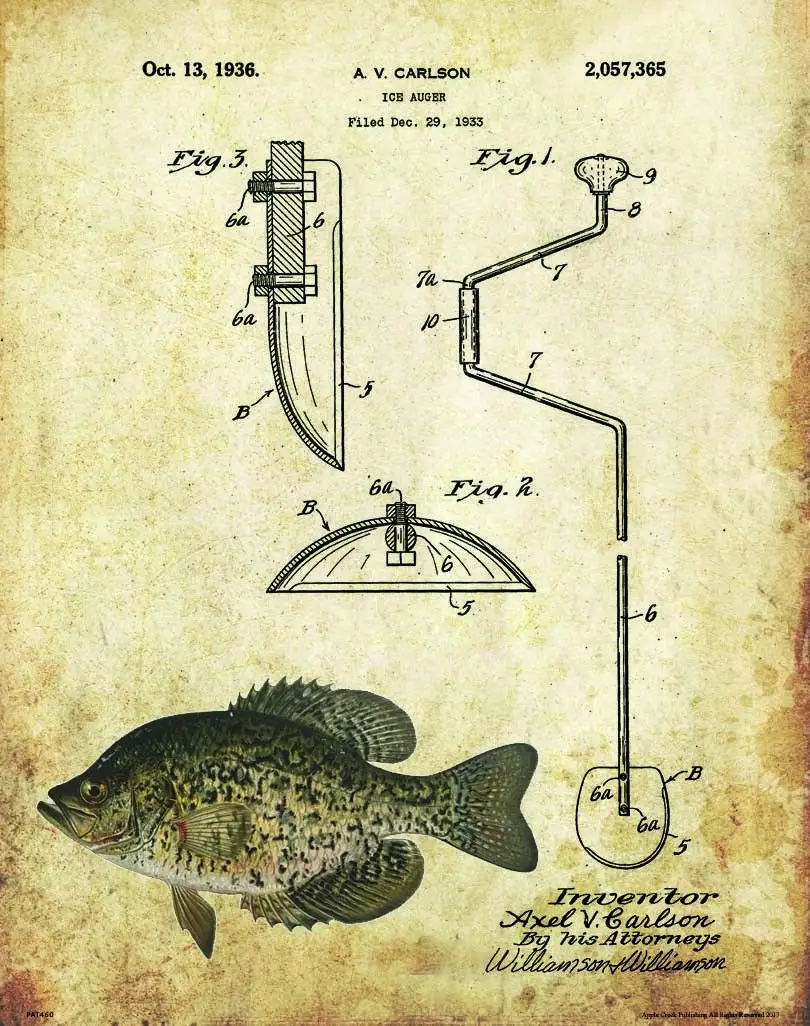 

Ice Auger Fishing Lures Poles Cabin Print Art Canvas Poster For Living Room Decor Home Wall Picture