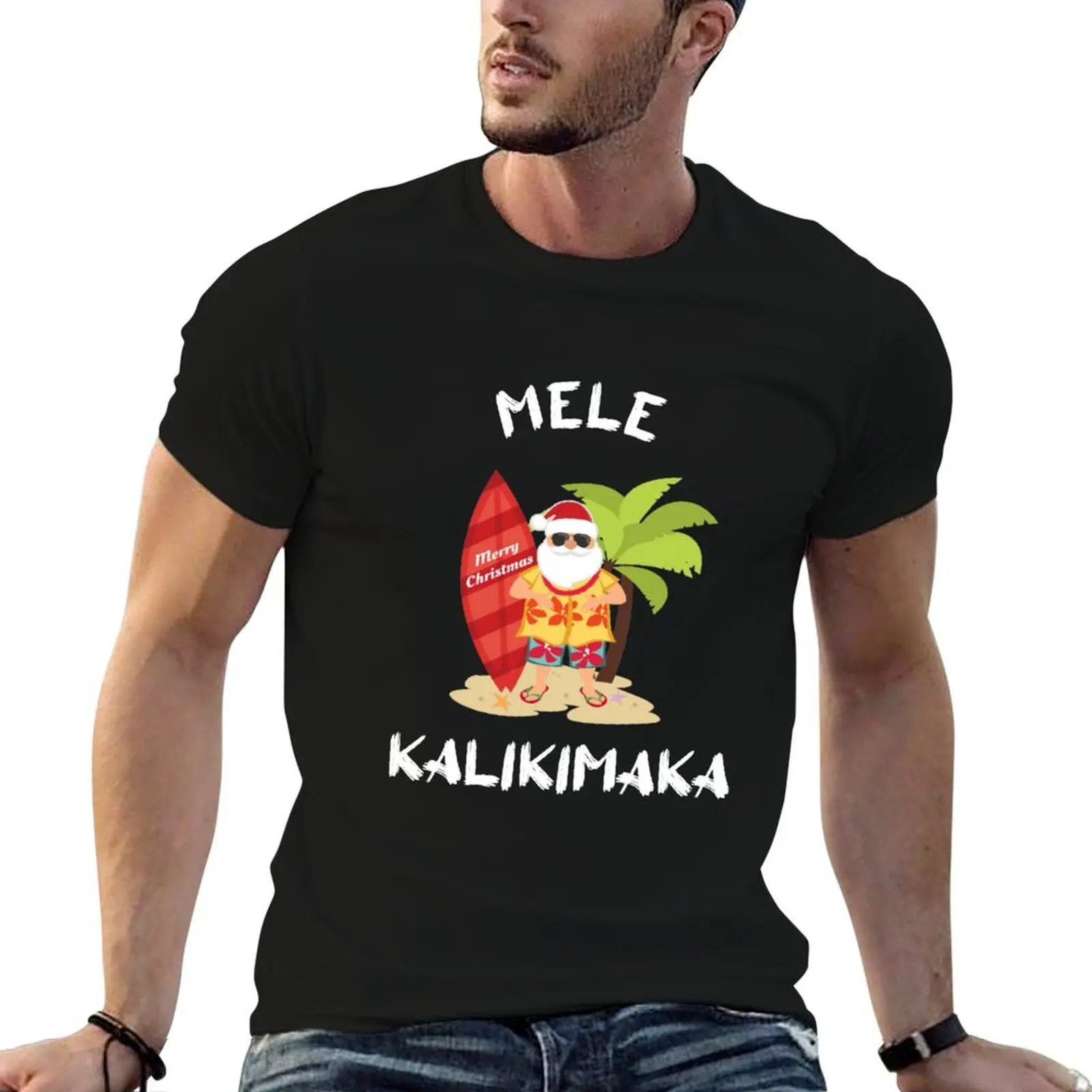 

Mele Kalikimaka Hawaiian Christmas, Merry Christmas HawaiianXmas Hawaii T-Shirt man t shirt graphic T-Shirt