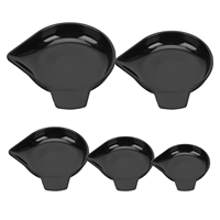 5 Pcs Small Weighing Dishes Kitchen Tray Mini Reloading Scale Black Container