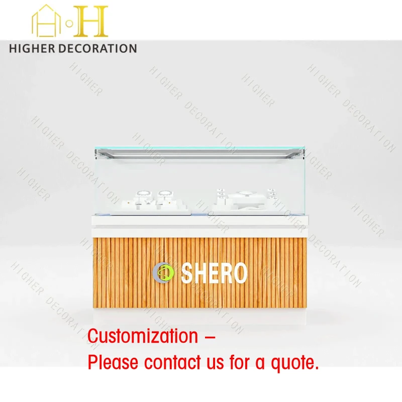 custom.Customized Jewelry Display Furniture Set Including High and Low Cabinets a Complete Makeover