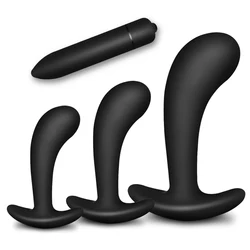 4pcs Soft Silicone Anal Plug for Men Butt Plug Different Size for Beginner Adult Goods Anal Stimulator Sex Toy for Women