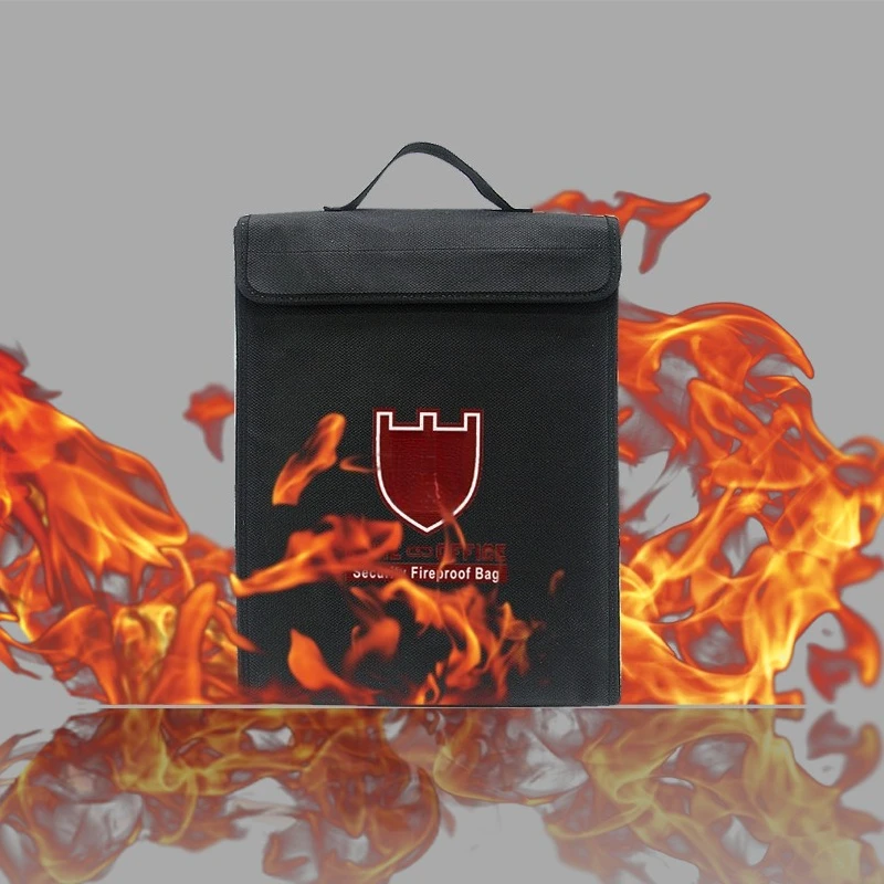 Fireproof Document Bag High Temperature Resistance 1000 Degrees Fireproof and Explosion-proof Waterproof Bag Office  Household