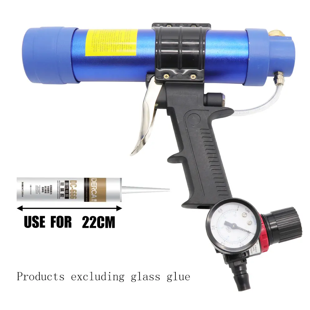 HIFESON 310ml Sealant Glass Glue Spray Gun Adjustable Air Rubber Pistol Pneumatic Gun Glue Sealant Sprayable Caulking Gun Sets