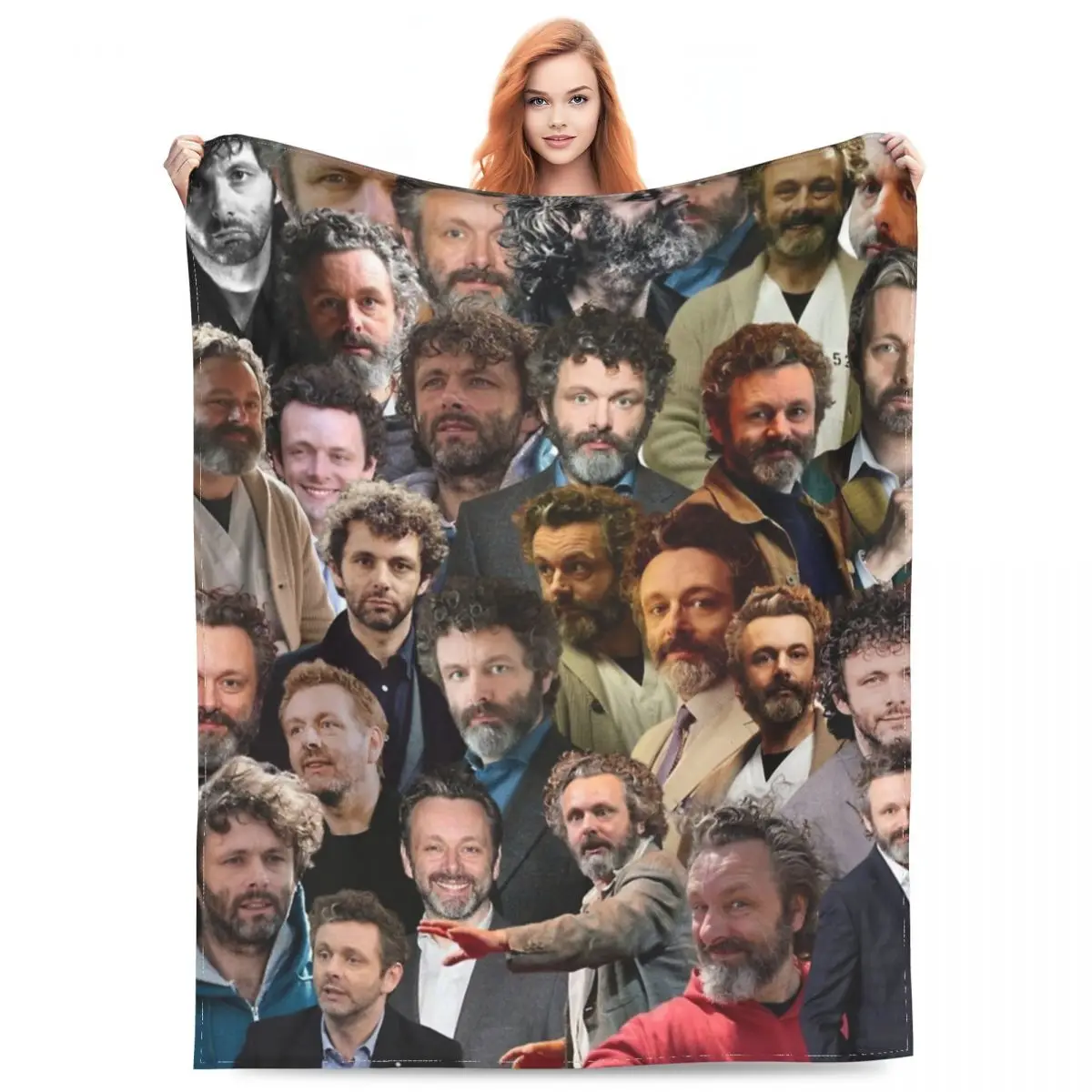 

Comfort Vintage Michael Sheen Collage Blanket Accessories Home Decorative Throw And Blankets Lightweight Thin Velvet for Bedroom