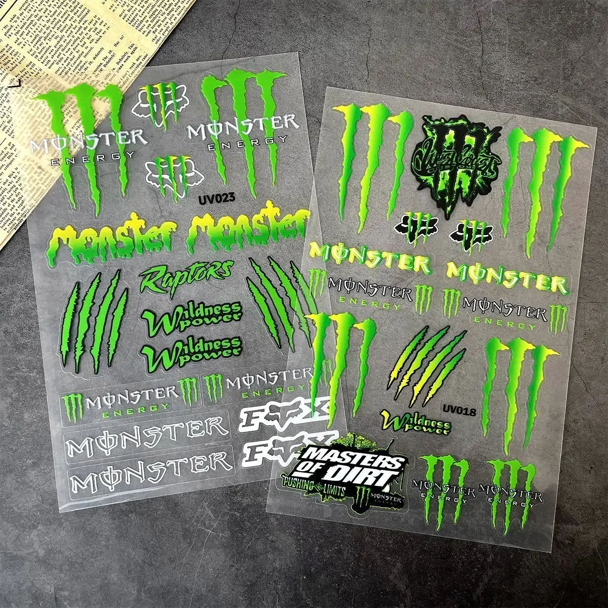 New Monster Energy Car Reflective Stickers Motorcycle Helmet Tail Box Modified Stickers Waterproof Decorative Decals