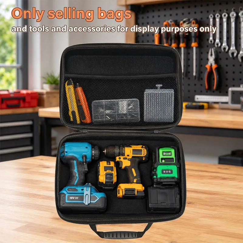 AIERSUI 3‑Sizes Optional Hard Shell Tool Bag, Large Capacity Portable Storage Case For Electrician Hardware Power Hand Tools