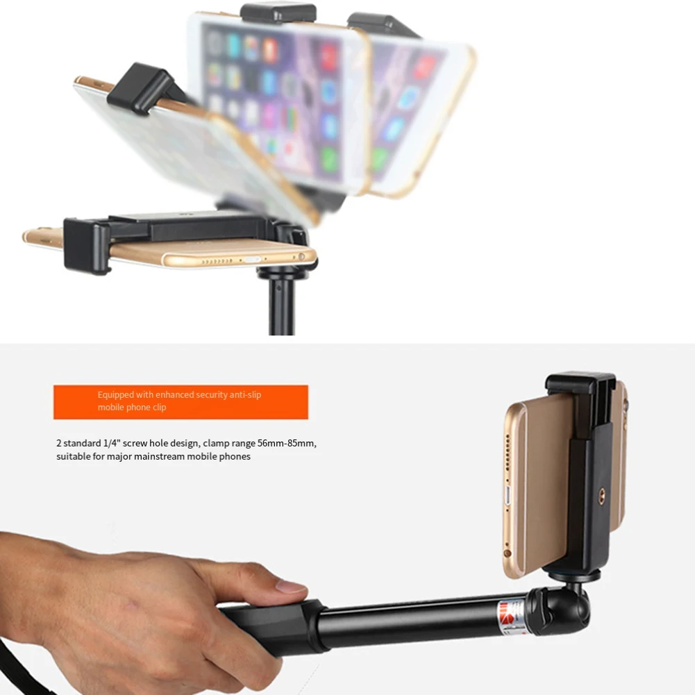 Cell Phone Holder With Tripod Mount And Cold Shoe Mount For Vlogging E Phone Clip Phone Clip Selfie Phone Flat Clip