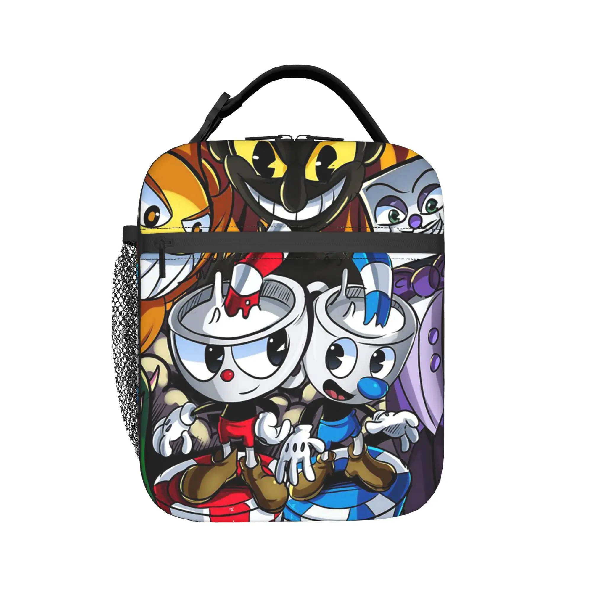 The Cupheads Devil Insulated Lunch Bags Portable Lunch Container Cooler Bag Tote Lunch Box School  Outdoor Food Storage Bags