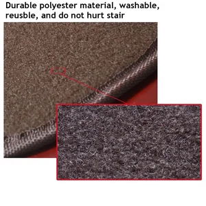 سجادة درج ذاتية اللصق ، حصيرة درج ، حصائر مضادة للانزلاق ، حصائر أرضية كتم صوت أمان ، وسادة داخلية دافئة ، 55 × 21 ، 15 قطعة أعلى 8 خطوات سجاد درج المبيعات - No8