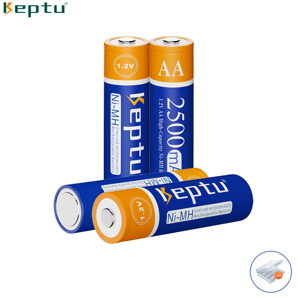 4-24pcs KEPTU 1.2V AA Rechargeable Battery 2500mAh batteries AA Ni-Mh aa battery rechargeable