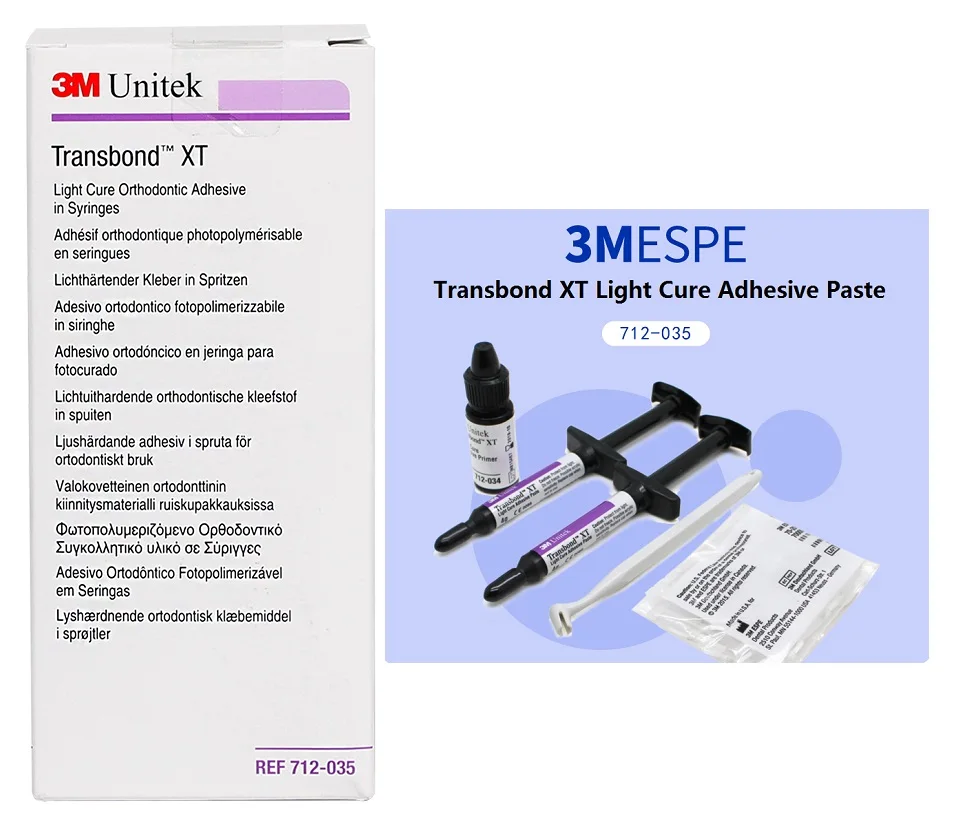 لاصق تقويم الأسنان 3m Transbond XT 712-036 الترابط تقويم الأسنان 3MTransbond XT ضوء علاج لاصق التمهيدي 712-035