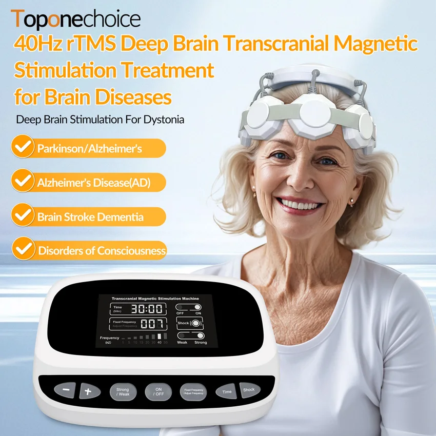 

RTMS Transcranial Magnetic Stimulation Therapy Device for Depression Insomnia Anxiety PTSD Autism Epilepsy Paralysis 19mT