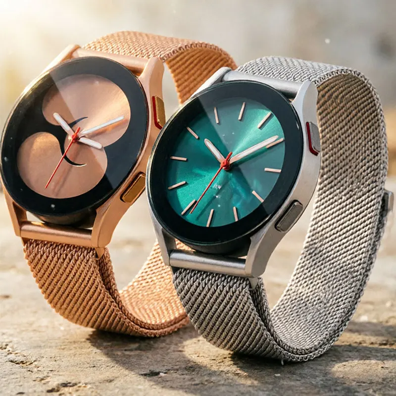 Bracelet de montre 20/22mm pour Samsung Watch 3/4/5/6/7, bracelet milanais magnétique Active 1 2, Galaxy Watch 6 4 Classic Watch 5 Pro