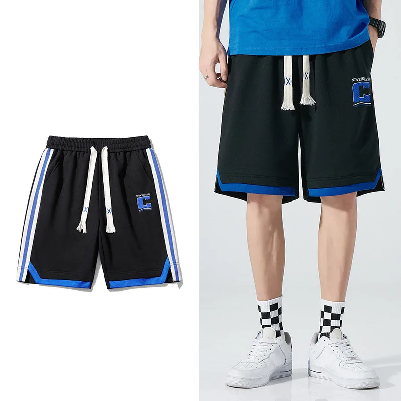 Men's Basketball Training Short Pants, Male Loose Casual Beach Shorts, Straight Shorts, Running, Fitness, Sports, Training,