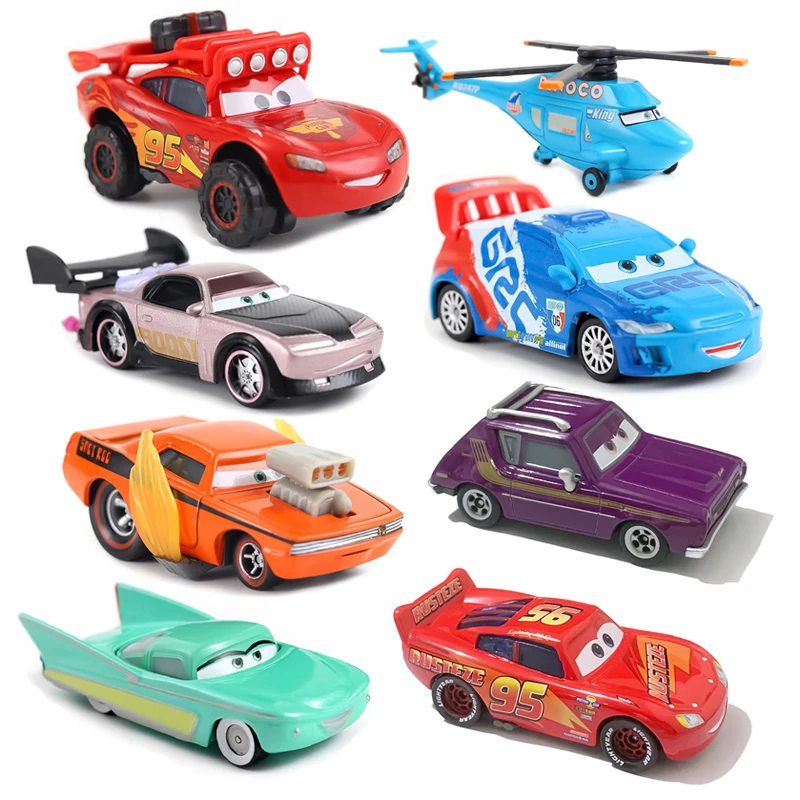 

1:55 модель автомобиля из сплава, детские игрушки из сплава, детские подарки на день рождения, автомобили Disney Pixar 3, молния Маккуин, Flo Jackson Storm Ramirez