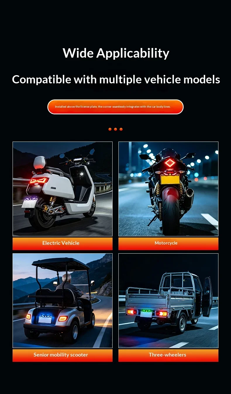 2026 Neuestes Motorrad Cool Demon Eye LED Kennzeichenbeleuchtung Wasserdichtes Ambientlicht Scheinwerfer Bremslicht Motorradbeleuchtung – Detail 5