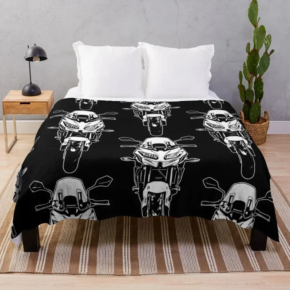 Motorcycle Versys 650 2018 Motorbike Art Throw Blanket