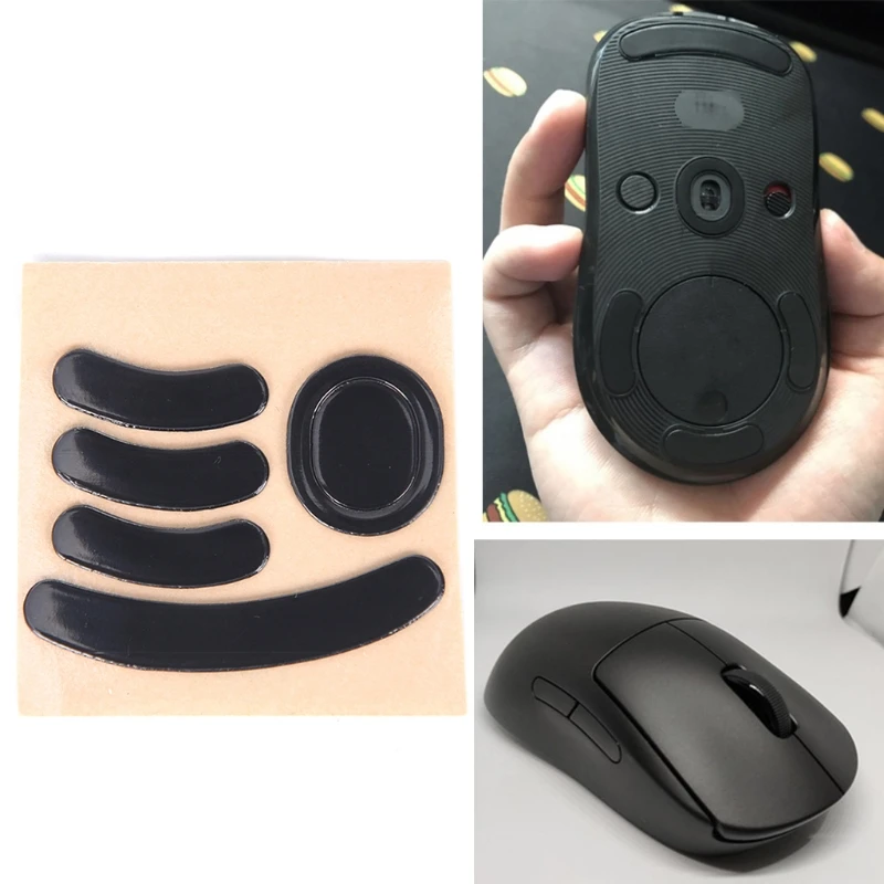 Maus-Skates-Pads, 1 Stück, schwarz, abgerundete, gebogene Kanten, Ersatz für Mausfüße, kompatibel mit G Pro Wireless Mouse