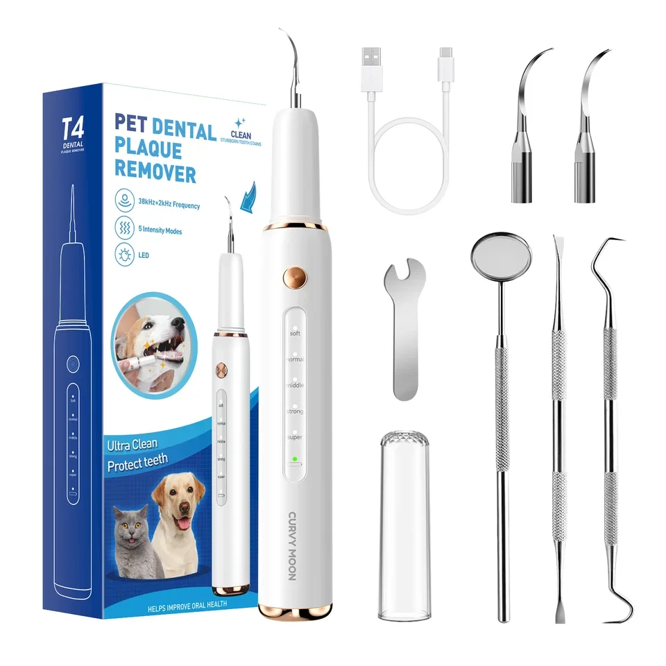 

Dog Dental Cleaner For Teeth Tartar Plaque Stains Cleaner with Five Modes Dental Teeth Scaler For Pet