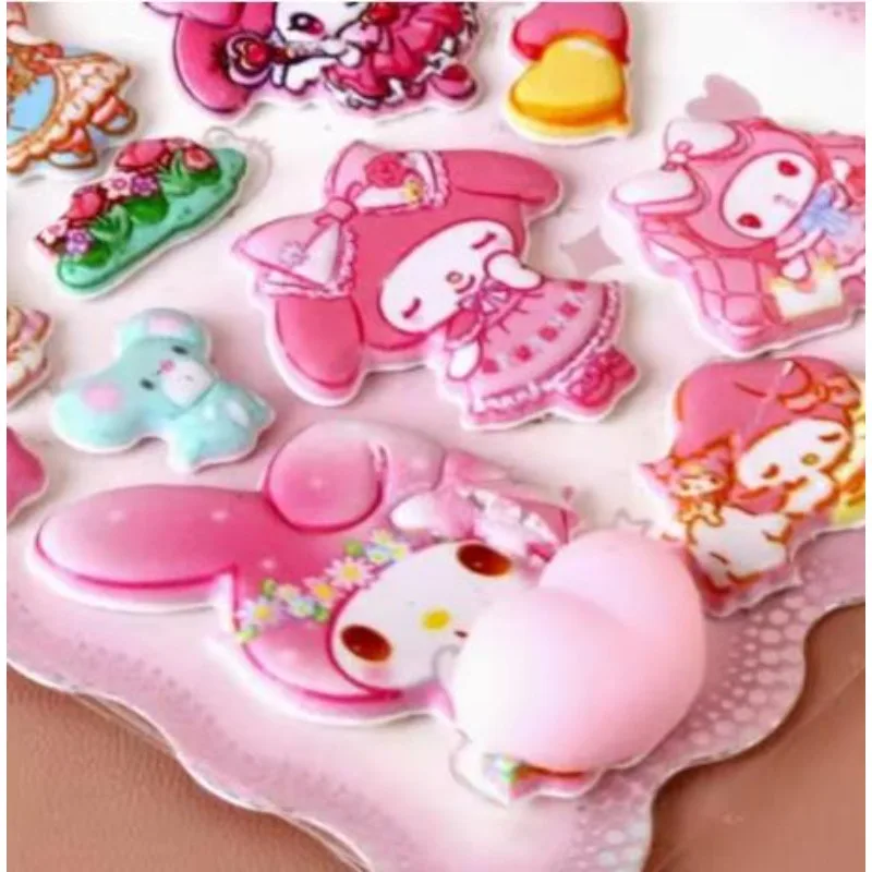 Hot Sanrio 3D süßes Haustier Stressabbau Squeeze Butt weiches süßes Cartoon-Muster Pfirsich Hintern geprägter Aufkleber Geschenke