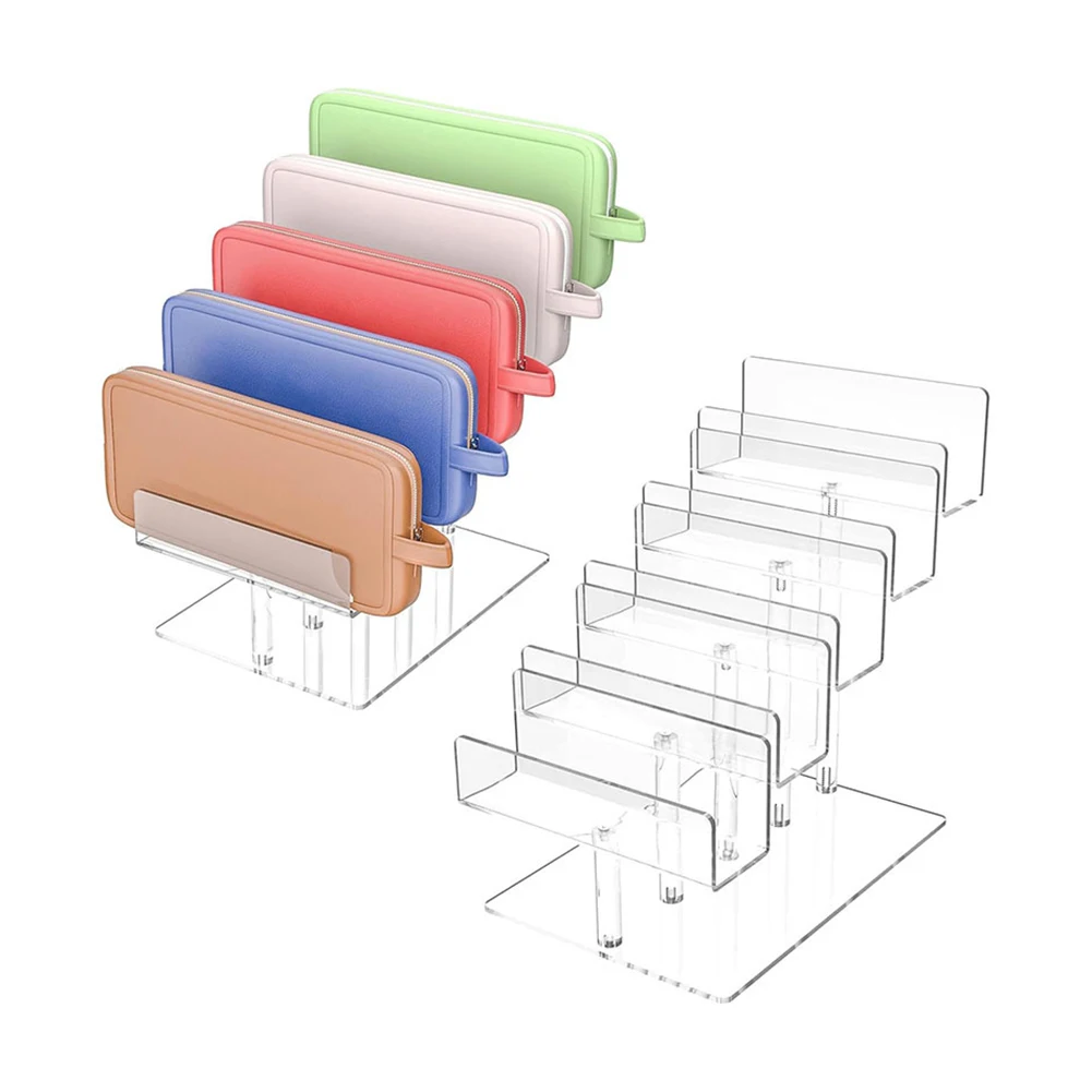5 Tier Acrylic Display Stand Handbag Display 5-Tier Organizer Stylish Presentation Transparent Material User-friendly Assembly