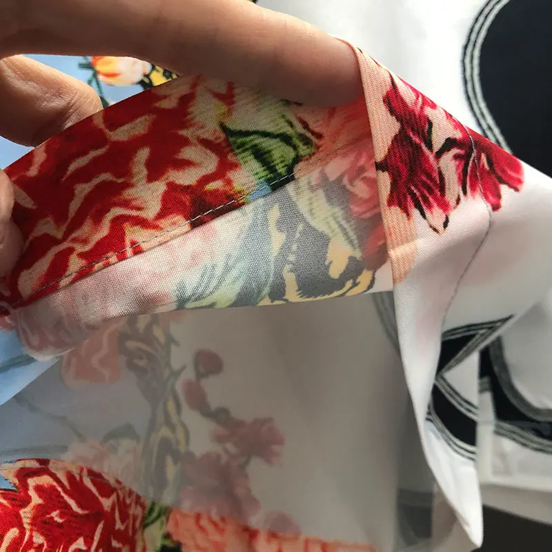 2023 Summer Lapel Streetwear Shirt Suit Casual Sets Homme Color Flowers Pattern Shirt Short Sleeve Casual Shirt Suit Streetwear