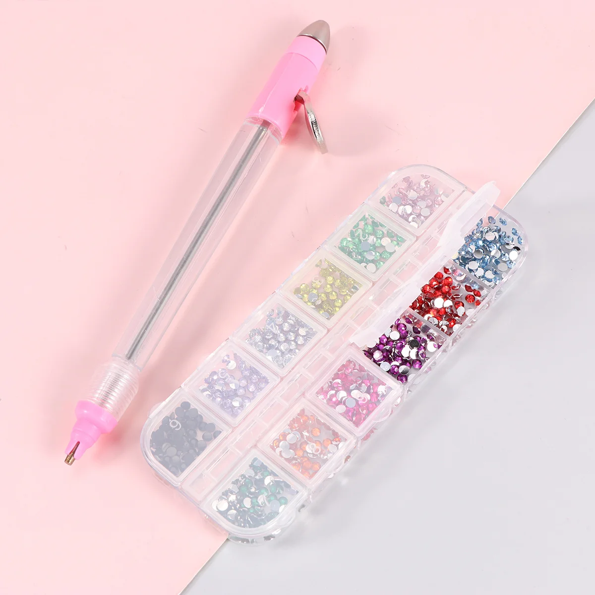 1 مجموعة 1 مجموعة الراين اختيار أدوات الوردي للتقليم Diy بها بنفسك الديكور مسمار الفن القلم أدوات الأظافر #6