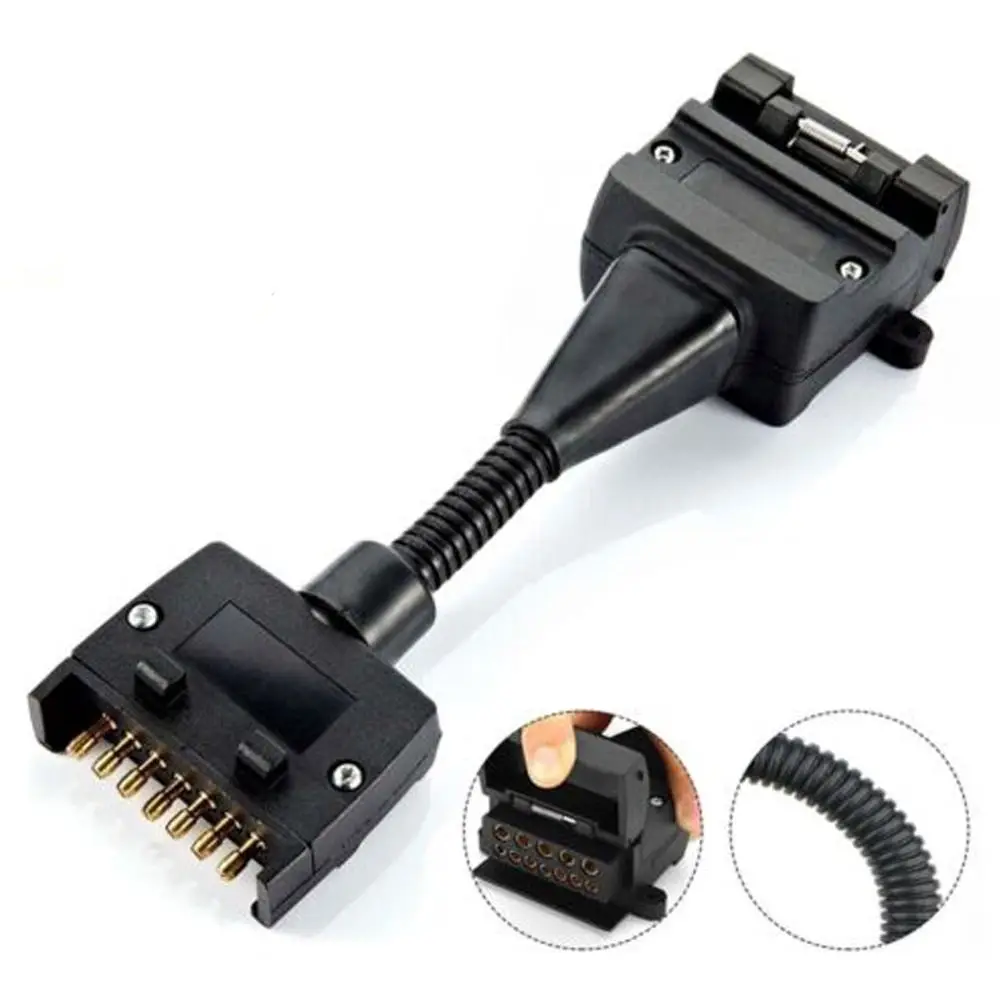 

Новый портативный конвертер 7--12 Многоцелевой прочный разъем для каравана Аксессуары для прицепа Водонепроницаемый адаптер для прицепа