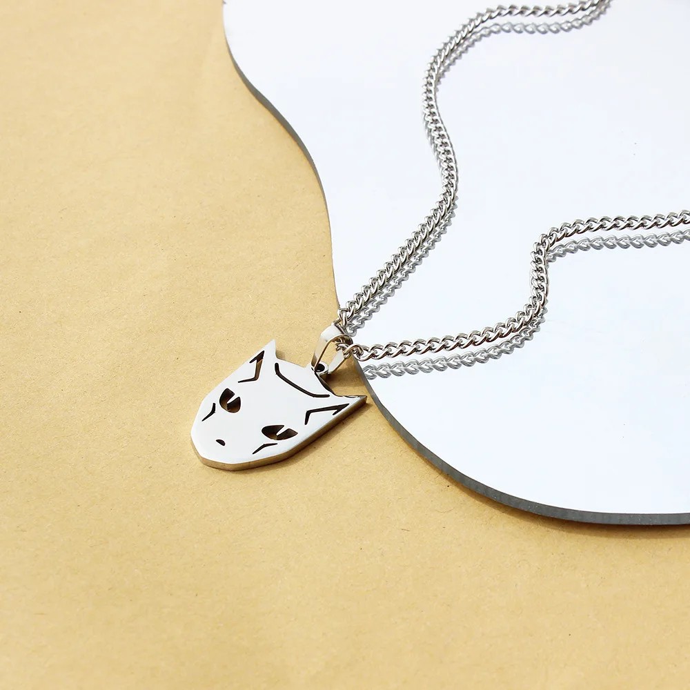 New Anime JoJos Bizarre Adventure Killer Queen Necklace Kira Yoshikage Stainless Steel Pendant Cosplay Jewelry Accessories