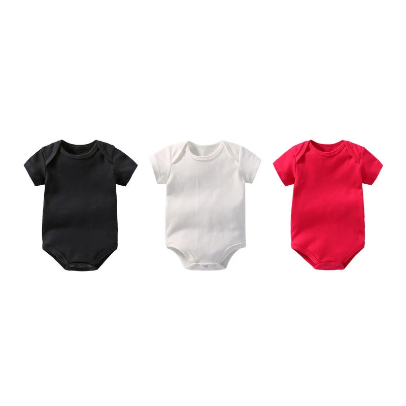 

summer Baby T-shirt Short Sleeved Triangular Baby Onesie Solid Color Clothing 100% Cotton Bodysuits Sleepwear Soft Baby Bodysuit