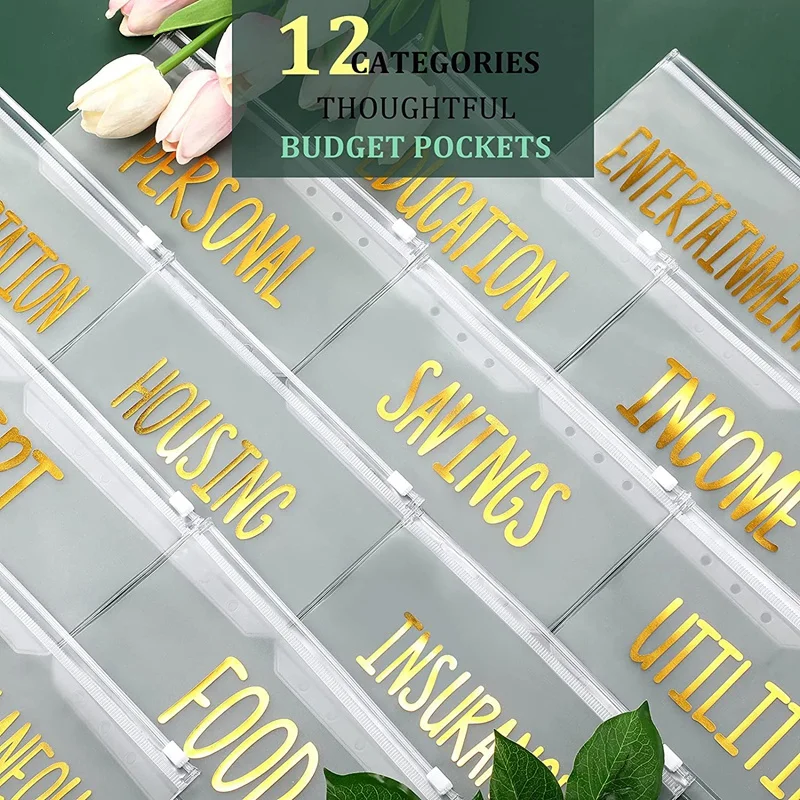 Pvc Notebook Cover Planner Budget Binder Organizer 6 Ronde Ring Beschermer Binder Rits Map Voor Bill Planner (Regenboog)