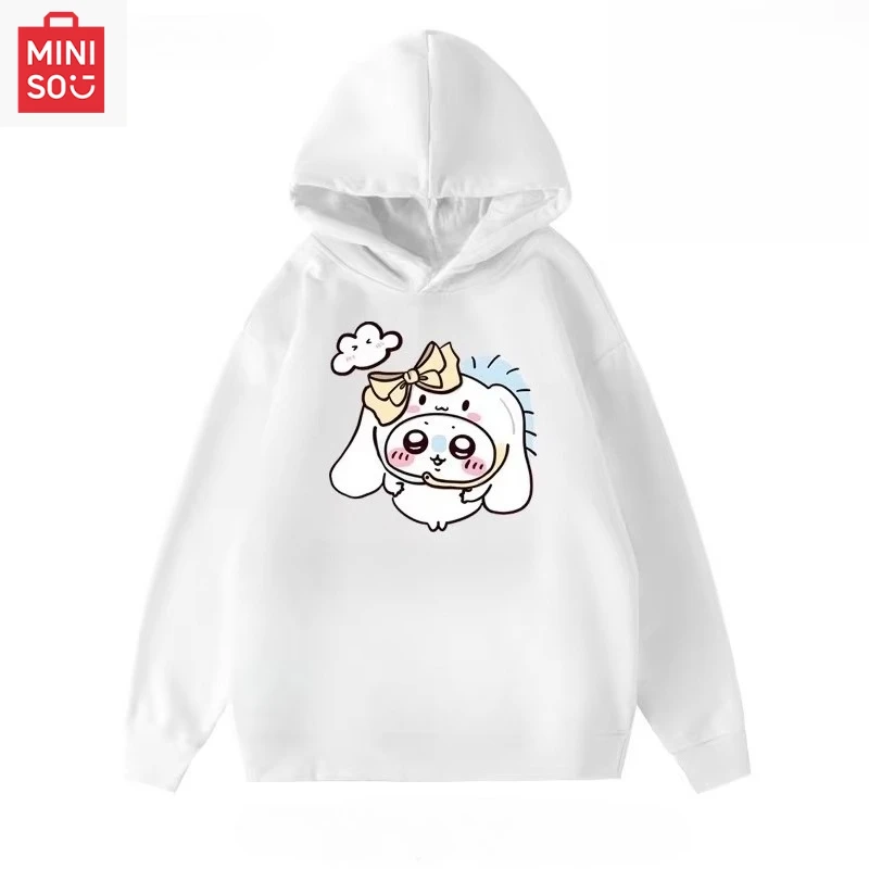 

Chiikawa Usa Chi Momoga joint Pacha Dog Pudding joint children's two-dimensional plus velvet hooded autumn and winter sweatshirt