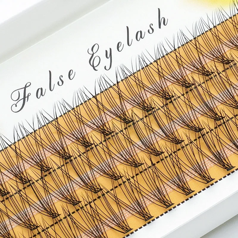 10D Mink Eyelash 1 Box/60 Bundles Natural Eyelash Extension 3D Russian individual Cluster Makeup Tool False eyelashes Wholesale