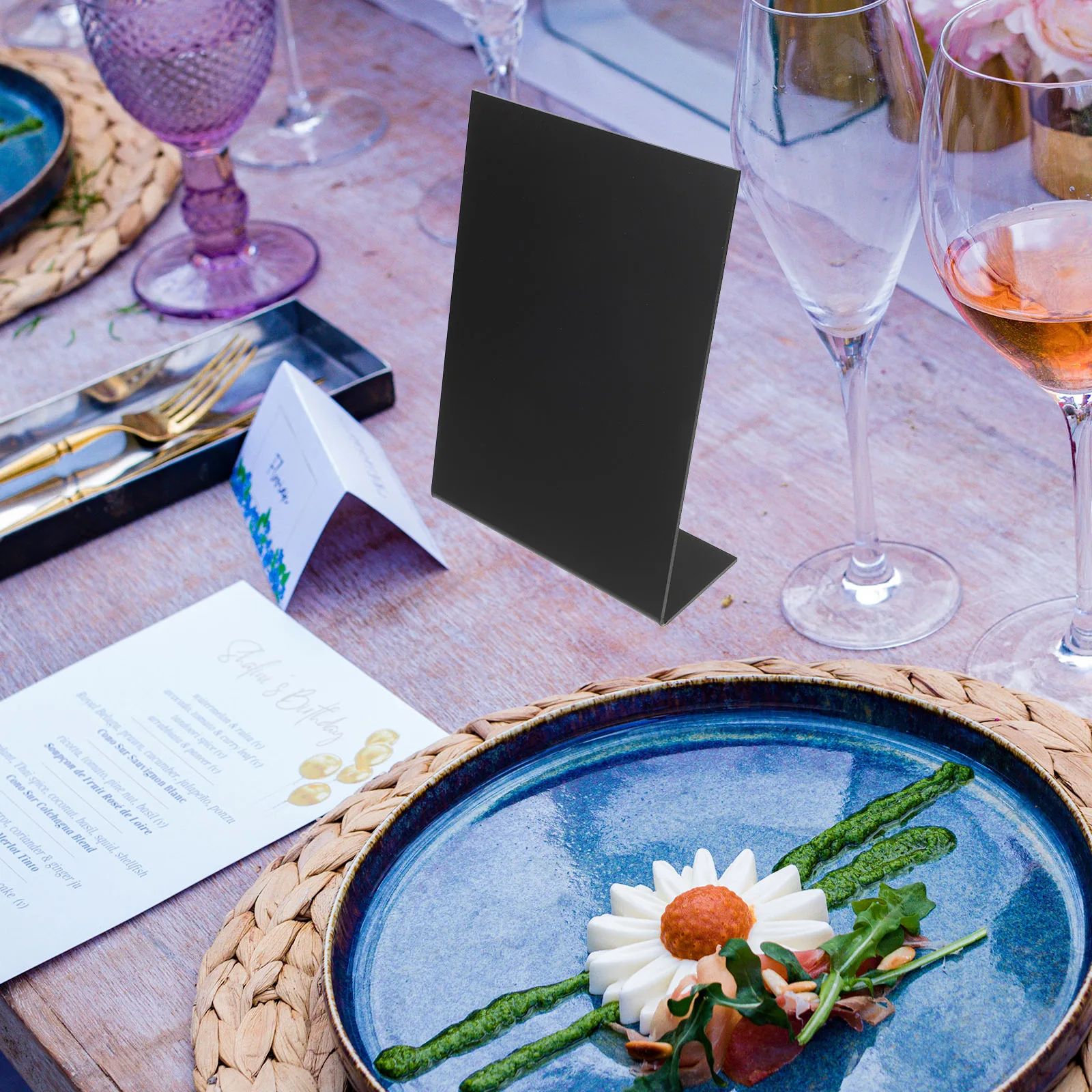 

Acrylic Chalkboard Sign Blank Desktop Message Board For Table Display Diy Writing Reusable Erasable Blackboard For Cafe Home