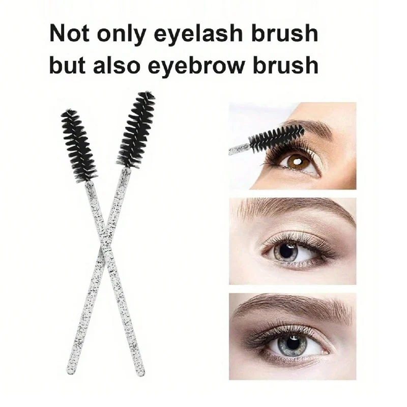 100 pezzi monouso pennelli per trucco in cristallo set di strumenti ciglia labbra micropennello mascara bacchette applicatore tampone strumenti per l'estensione delle ciglia
