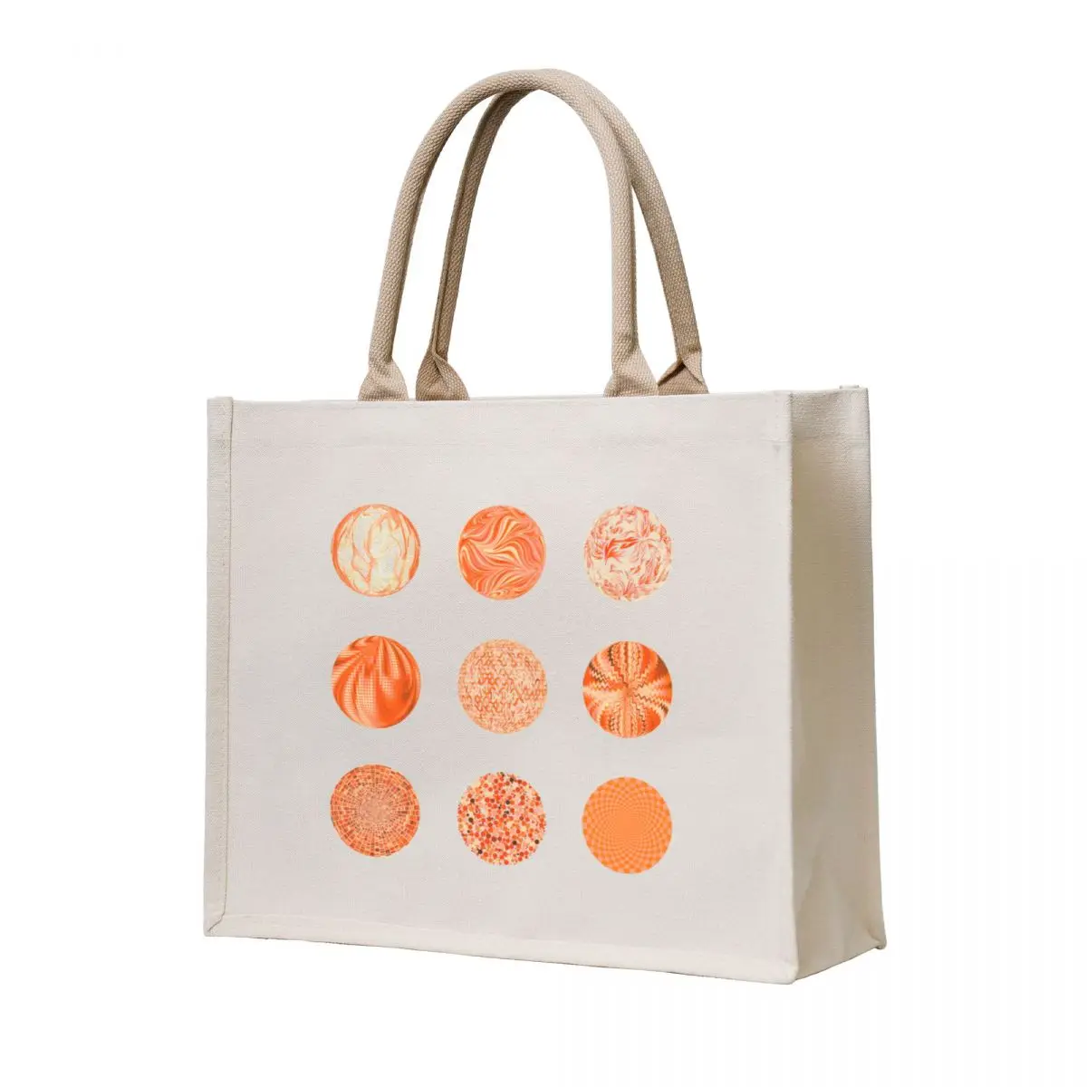 

Orange Geometric Circles Pack Tote Bag Canvas stote bag shopping bag logo tote bags men