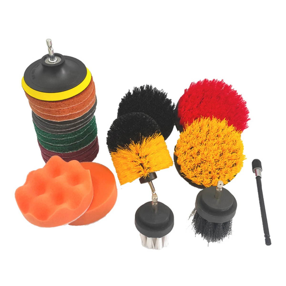 22pcs Drill Cleaning Brush Heads Disc Brush Cleaning Polishing Dust Removal Sanding Electric Brush Head Set