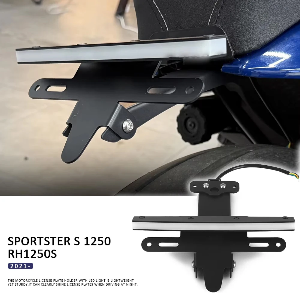 

For Sportster S 1250 RH1250S 2021 2022 License Plate Holder Fender Eliminator Tail Frame LED Light Motorcycle RH 1250 S