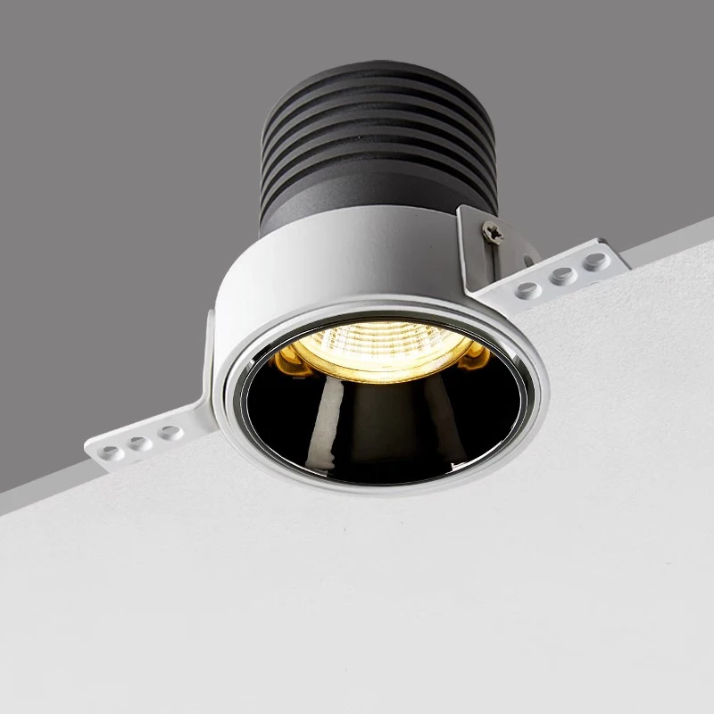 SYL Borderless LED Spotlight COB Embedded Spot Light 7W 12W Ceiling Lamp Aluminum Foco 85-285V For Hotel Living Room Home Indoor