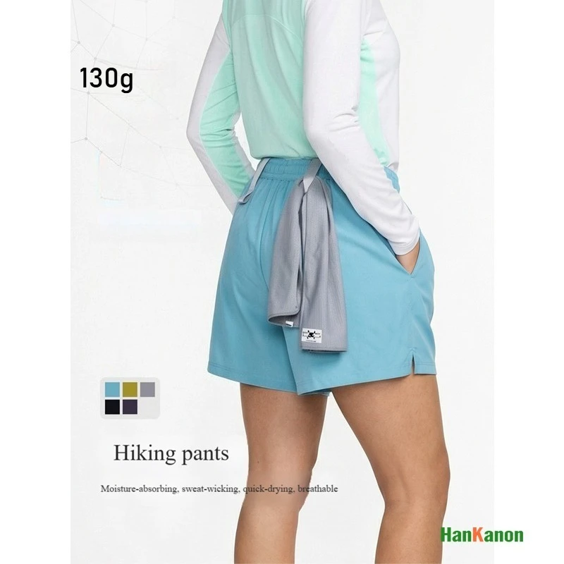 Hiking Shorts Moisture-Wicking Quick-Dry & Breathable ForOutdoor Fitness &  Unisex Camping Hiking Couple Pants Elastic Waistband