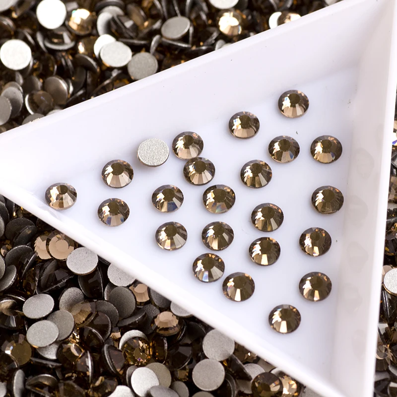 PUBRILEX Kristall-Strasssteine mit flacher Rückseite, Rauchtopas, ohne Hotfix, Strass für DIY-Nagelkunst, Handwerk, Kleidungsstücke und Kleiderdekoration – Detail 3