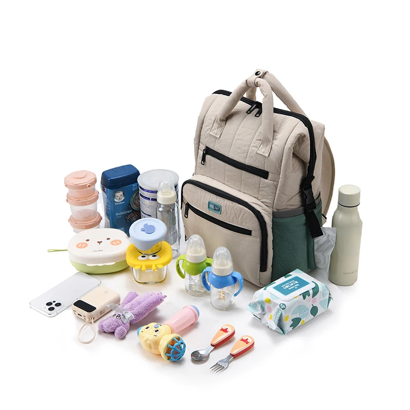 

New Ins Sle Lightweight Waterproof Mommy Bag Large Capaci Multi-Functional oulder Bag for Outing with Kids Casual Simpl...