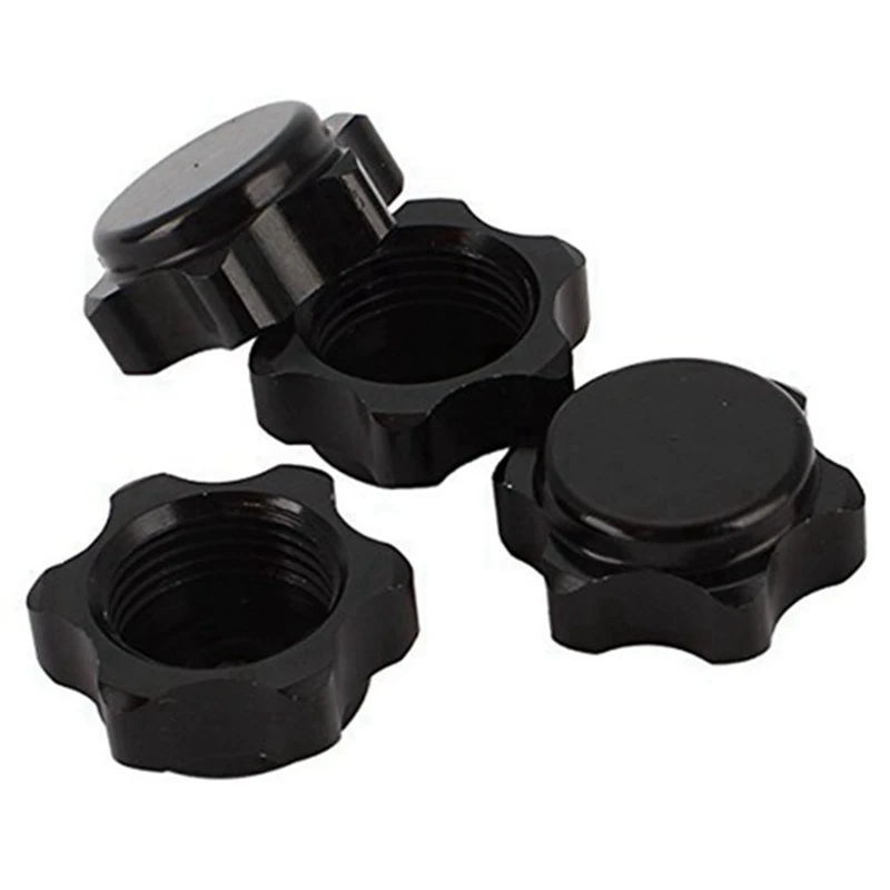 

New：4Pcs Aluminum Wheel Hub Cover Anti-Dust Cover 17mm Hex Nut for 1/8 RC Car,Black
