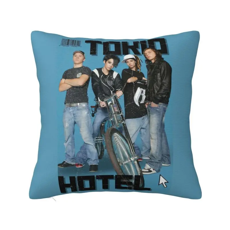 

Tokio Hotel Pillow Case 40x40cm Decoration Modern Rock Band Cushion Decoration Salon Square Pillowcase